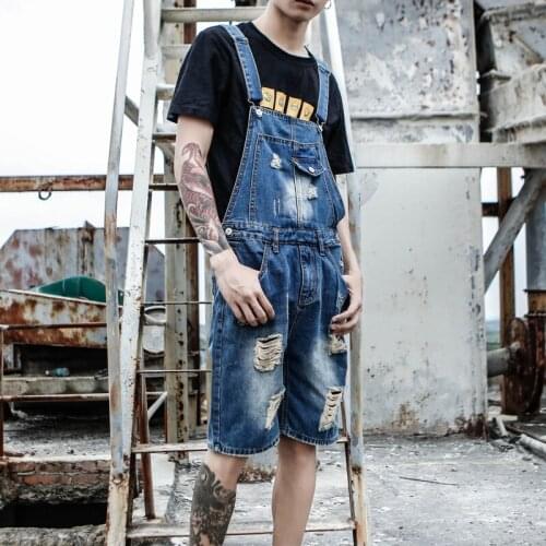 Denim Shorts Spring and Summer New Retro Denim Overalls Male Korean version of Slim Denim Shorts Ripped jeans size S-4XL 5XL