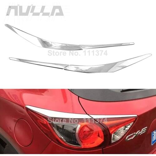 Chrome Tail Lamp Eyebrow Trim for Mazda Cx5 Cx-5 2012 2013 2014 2015 2016 Rear Light Taillight Cover Lid Eyelid Car Accessories