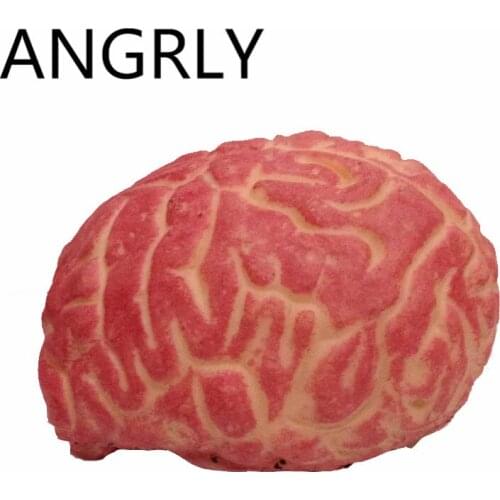 Halloween Toys Alone in the bar Horror ornament Scary lifelike brain prop Human brain heart Parody props Scary horror