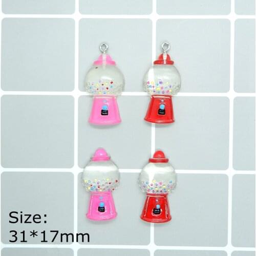 Kawaii Chewing gum machine charms pendants for jewelry making bracelets necklace earrings making resin flat back cabochon