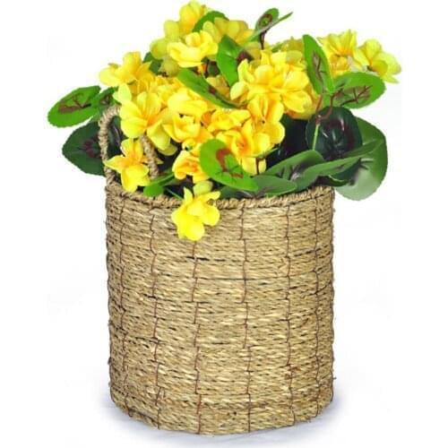 Storage Basket Seagrass Baskets Set 2pcs Organizer Rattan Garden Natural Decoration Hand-woven Pots Multi-function Storing Woven