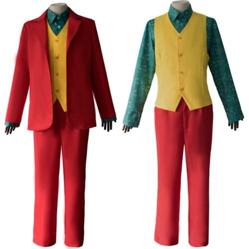 JOKER Joaquin Phoenix DC movie clown costume COS Halloween cosplay show costume