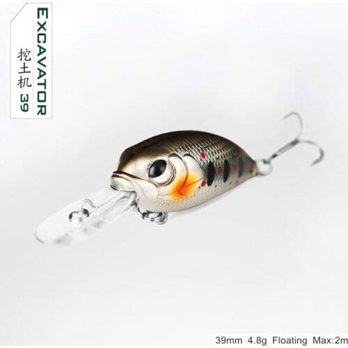 Lurefans E39 Design Hard Fishing Lure 39mm 4.8g Mini Crank Lures For Pike Perch Bass Floating Crankbait Pesca Fishing Tackle