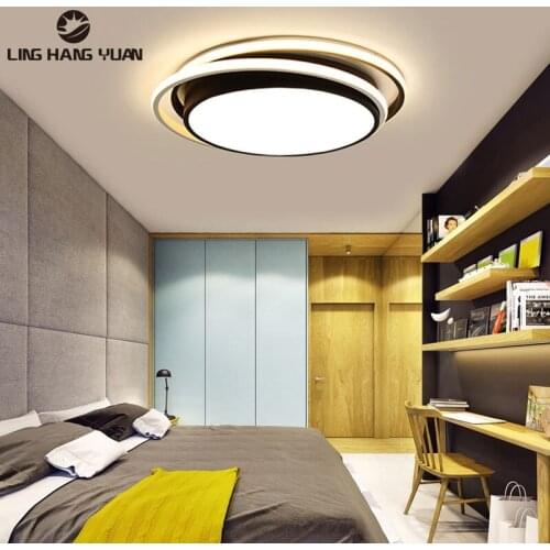 Modern Led Chandelier Surface mount Home Ceiling Chandelier Lighting for Foyer Living room Bedroom Dining room Black Gold Lustre