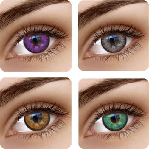 International Classic 3Tones Contact Lenses Colored Contacts Non Prescription Fashion Lens Color Eyes 1 Years Fast Shipping