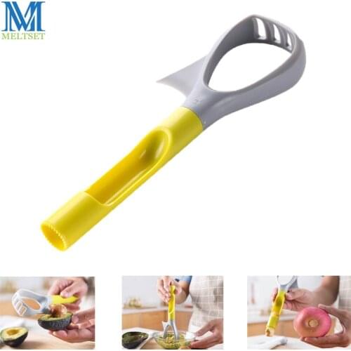 Plastic Fruit Core Seed Remover Multifunction 2 in 1 Avocado Pear Apple Corer Fruit Slicer Peeler Kitchen Gadgets Tools