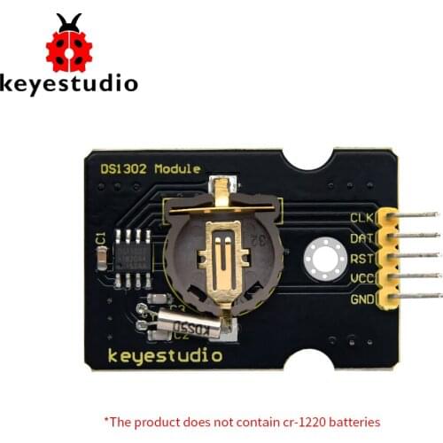 Keyestudio DS1302 Clock Module For Arduino Diy Starter Kit(Battery type is CR1220 )
