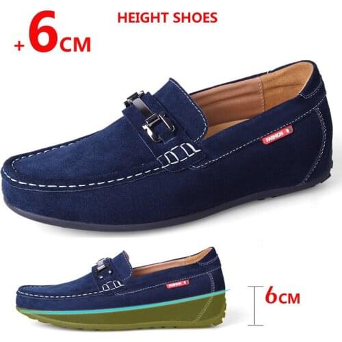YEINSHAARS Loafers Man Elevator Shoes Height Increase Shoes for Men Insole 6cm Drive Shoes Business Fashion