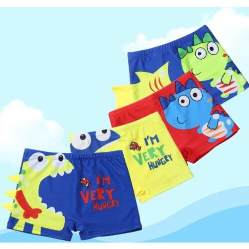 New Cartoon Dinasour Childrens Swimming Trunks 15-43 KG Breathable Comfortable And Quick-drying Boys Swimming Trunks