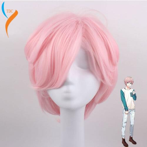 New Hand Tour A3! Cosplay Muku Sakisaka Cosplay Wigs Heat Resistant Synthetic Halloween Carnival Party Hair Wigs+Wig Cap