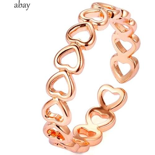 Silver Colour Hollowed-out Heart Shape Open Ring Design Cute Fashion Love Jewelry For Women Young Girl Child Gifts Adjustable