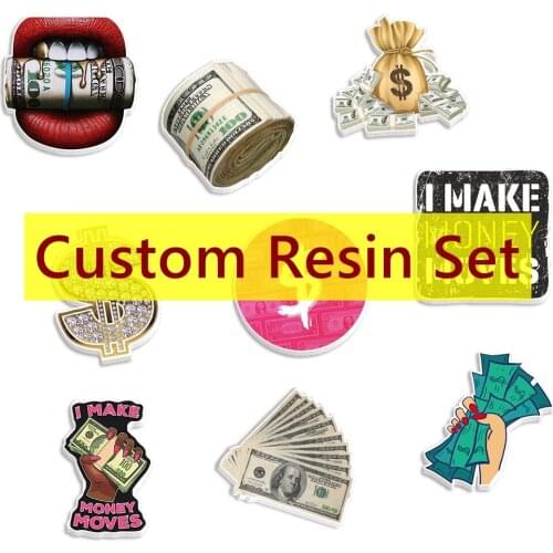 Custom Flatback Planar Resin Set 40mm Cute Accessories for Bows DIY Craft Supplies Handcraft Decor Materials