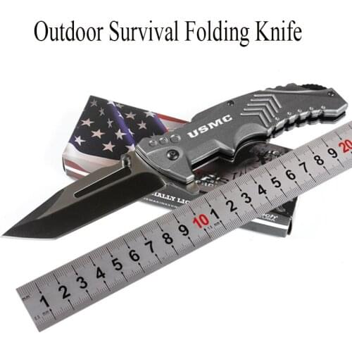 Outdoor Survival Folding Tactical Knife Cold Steel Self Defense Weapons Hunting Pocket Fixed Blade Knife Multi-function Tool