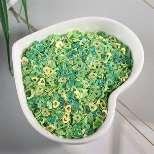 10g 5mm Golden Light PET Paillettes Hollow-Out Peach Heart Sequins 3D Nail Art DIY Wedding Sewing Craft Lentejuelas Accessories