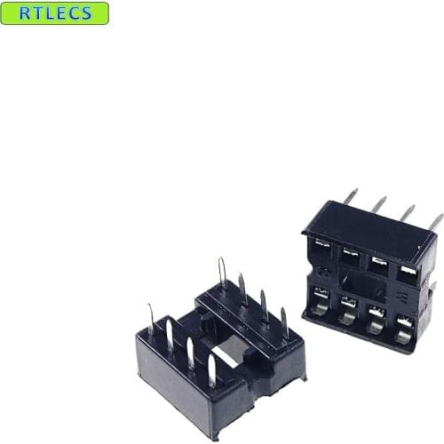 10 pcs / Lot 0.100" 2.54mm IC socket Narrow 8 Position 2x4 8 Pin Row spacing 7.62mm DIP Through hole solder PCB