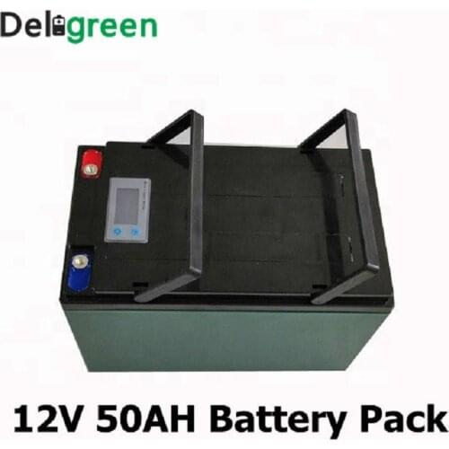 12V 50AH Lithium 3.2V LiFePO4 Battery pack for Solar Energy storage system Electric Boat Yatch with Led display