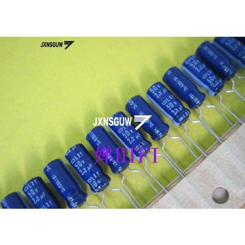 20PCS NIPPON LXY 50V2.2UF 5X11MM NCC Aluminum electrolytic capacitor 2.2UF/50V CHEMI-CON 105 degrees 2.2uF 50V