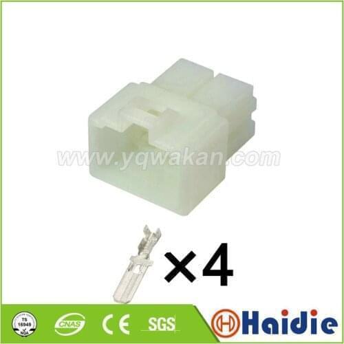 Free shipping 5sets 4pin automobile wiring harness cable plug auto unsealed electric connector 6070-4471