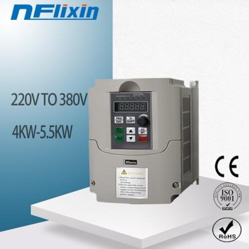VFD Inverter 7.5KW/11KW/4KW/5.5KW Frequency Converter 220V to 380V Output CNC Spindle motor speed Control VFD Converte