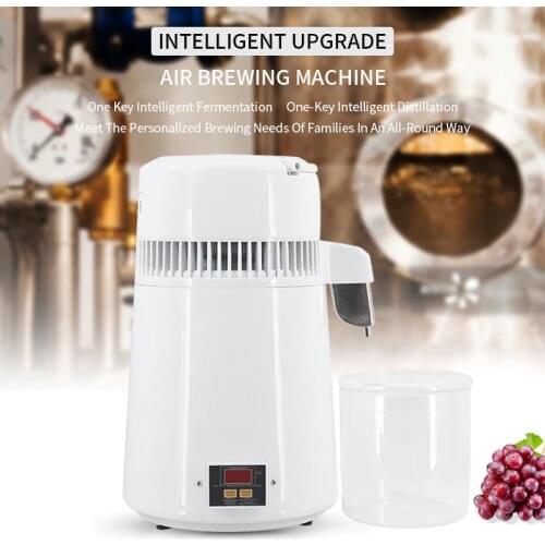 HOOLOO 4L Power Adjustable Water Distiller Stainless Steel 220V Household Pure Water Distillation Purifier Equipment New