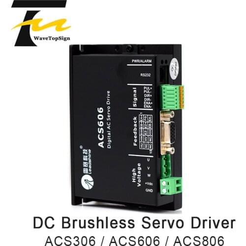 Leadshine DC Servo Motor Driver ACS306 ACS606 ACS806 Input Voltage DC 18-80V 200-400W 6A for CNC Engraver and Cutting Machine