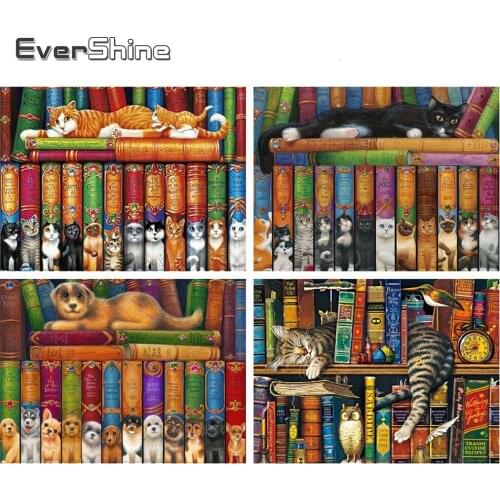 Evershine Diamond Painting Cartoon Full Square Crystal Mosaic Full Layout Diamond Embroidery Cross Stitch Kit Home Decoration