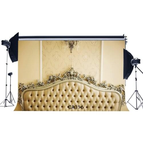 Photography Backdrops Fancy Tufted Bed Headboard Seamless Newborn Baby Lover Portraits Photo Background
