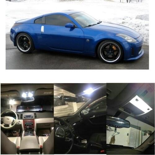 Interior Led lights For 2003 Nissan 350Z Frontier Pathfinder Xterra Maxima Sentra License plate light Dome Light Map Light