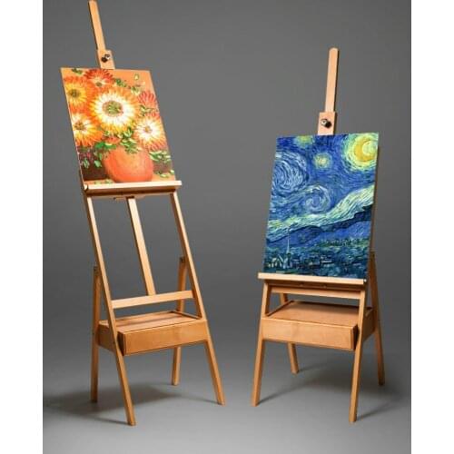 Easel with Drawer Caballete De Pintura Forward Tiltable Easel for Painting Artist Oil Acrylic Painting Easel Stand Art Supplies