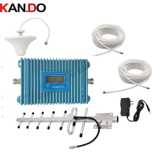 W/ 15 meters Cable+Antennas,900Mhz GSM repeater signal amplifier LCD display function GSM 900Mhz mobile phone signal booster