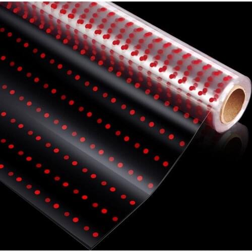 Folded Cellophane Wrap 3 Mil Thickness Cellophane Wrap Roll Red Dots Pattern Design Cellophane Bags to Wrap Gift Baskets