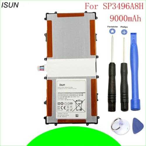 ISUN Li-Polymer Replacement Battery For Samsung Google Nexus 10 GT-P8110 P8110 SP3496A8H Batteries With Repair Tools