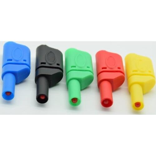 Assembled 4mm Safe Banana Plug Protective Fully Closed High Current 20A Banana Plug Test Plug Panel Plug Various Colors