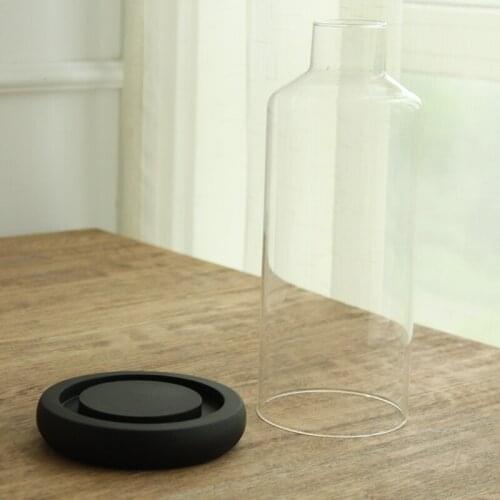 Glass Large Candle Holder Creative Table Large Dinning Table Decoration Candle Holders Jar Chandelier Bougeoir Wedding BS60CH