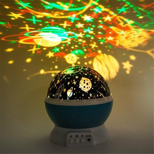LED Night Light Projector Starry Sky Star moon Master Children Kids Baby Sleep Romantic colorful Led Projection lamp usb power