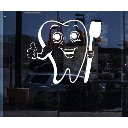 Brushing Teeth Protection Dental Care Window Vinyl Sticker And Graphics Rainproof Decal GA436