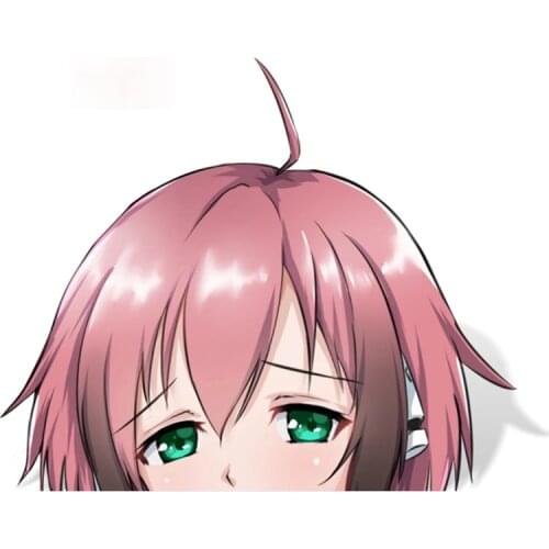 Personality Anime Sora No Otoshimono Ikaros Peeker Big Head Vinyl PVC Car Sticker Rear Windshield Trunk Peek Decals Apply To Car
