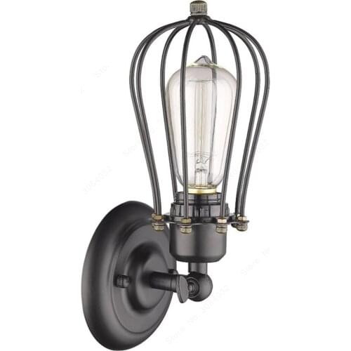 BDBQBL Vintage Metal Wall Lamps American Industry Originality Wall Lamp Iron AC 110-240V Porch Restaurant Coffee Art Wandlamp