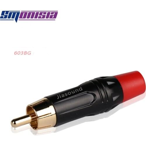 Smonisia 100pcs AV RCA Connector Terminal Wire Audio Video Welding Plug 603BG