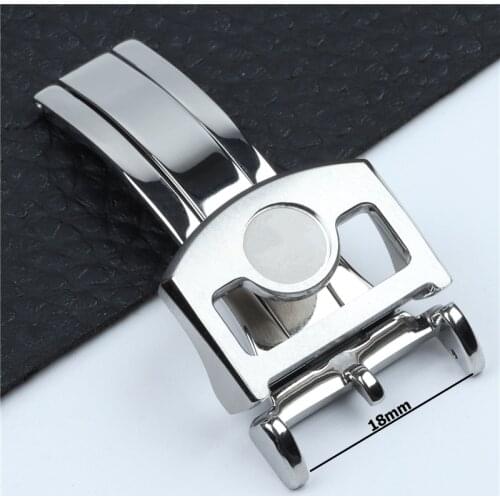 18mm Stainless Steel Deployment Folding Clasp For IWC Strap Buckle Mark LE PETIT PRINCE Big PILOT Spitfire Timezon Portuguese