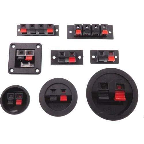 2pcs black Connector Terminal Audio Speaker Terminals Plug Socket Clip Audio Speaker Terminals Breadboard Clips