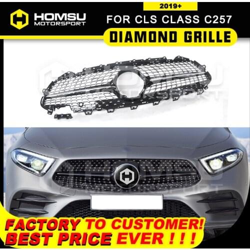 Black Frida CLS C257 diamond grill For CLS 257 amg Facelift Front Grille diamond grille 2019 CLS300 CLS350 CLS450 CLS500 4 Matic