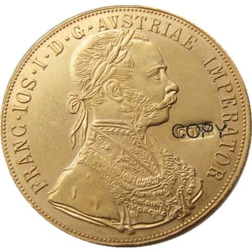 1900 - 1915 Austria - Habsburg 4 Ducats - Franz Joseph I Diameter 40MM Gold Plated Copy Coins