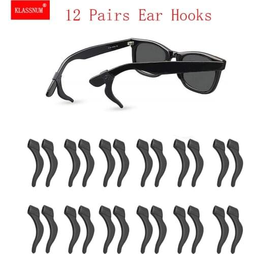 12 Pairs Silicone Anti Slip Ear Hooks for Glasses Eyeglass Sunglasses Holder New Casual Glasses Stand Accessories Large Size New