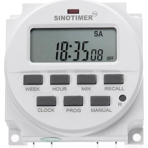 Electronic Timer Programmable Counter Time Control Relay Switch Digital LCD Display Power 220V