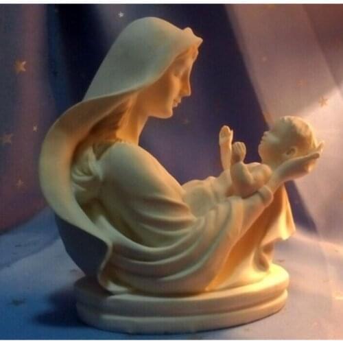 MADONNA AND CHILD FIGURINE VIRGIN MARY HOLDING BABY JESUS STATUE CHRISTMAS DECORATIONS FOR HOME CHRISTMAS GIFT R812