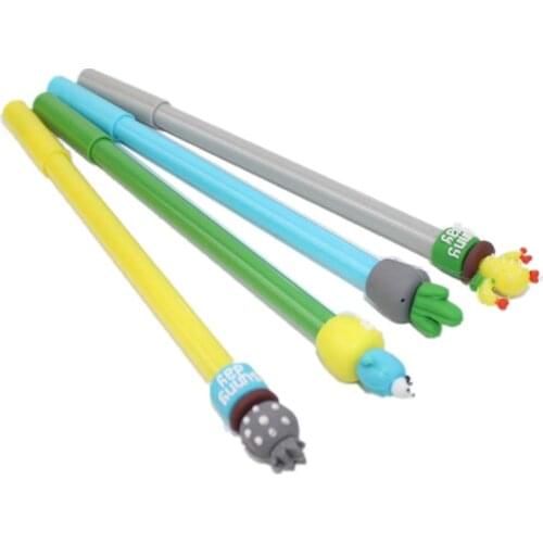 40 Pcs Gel Pen for Writing Stationery Wholesale The Cactus Neutral Pen Fresh and Creative Silicone Is Lovely School Supplies