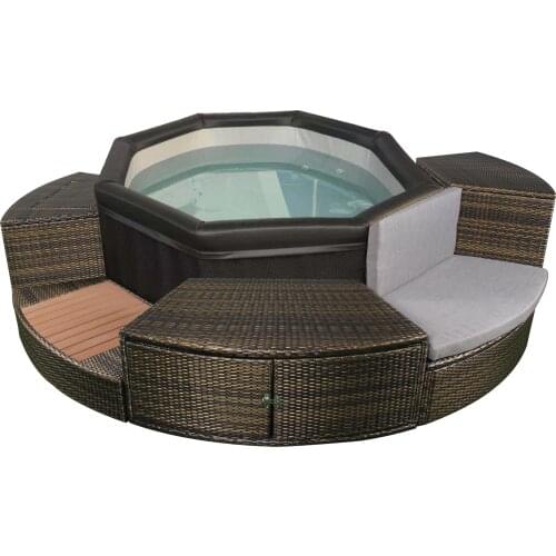 Hot sale 4 People Spa Tubs inflatable spas outdoor Swimming pool portable octogonal SPA