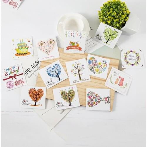 20pcs Paper card New holiday multi-pattern optional holiday wedding celebration commemorative birthday card 8.5*9.5CM