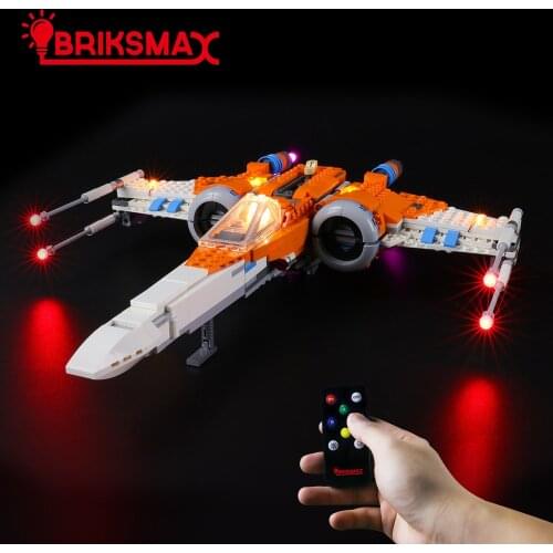 BriksMax Led Light Kit For 75273 Star War Poe Damerons X-wing Fighter , Romote Control Editon